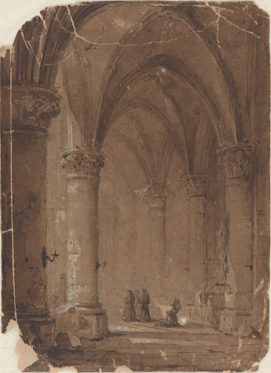 Mniši v katedrále od Jean Baptiste Pierre Le Brun