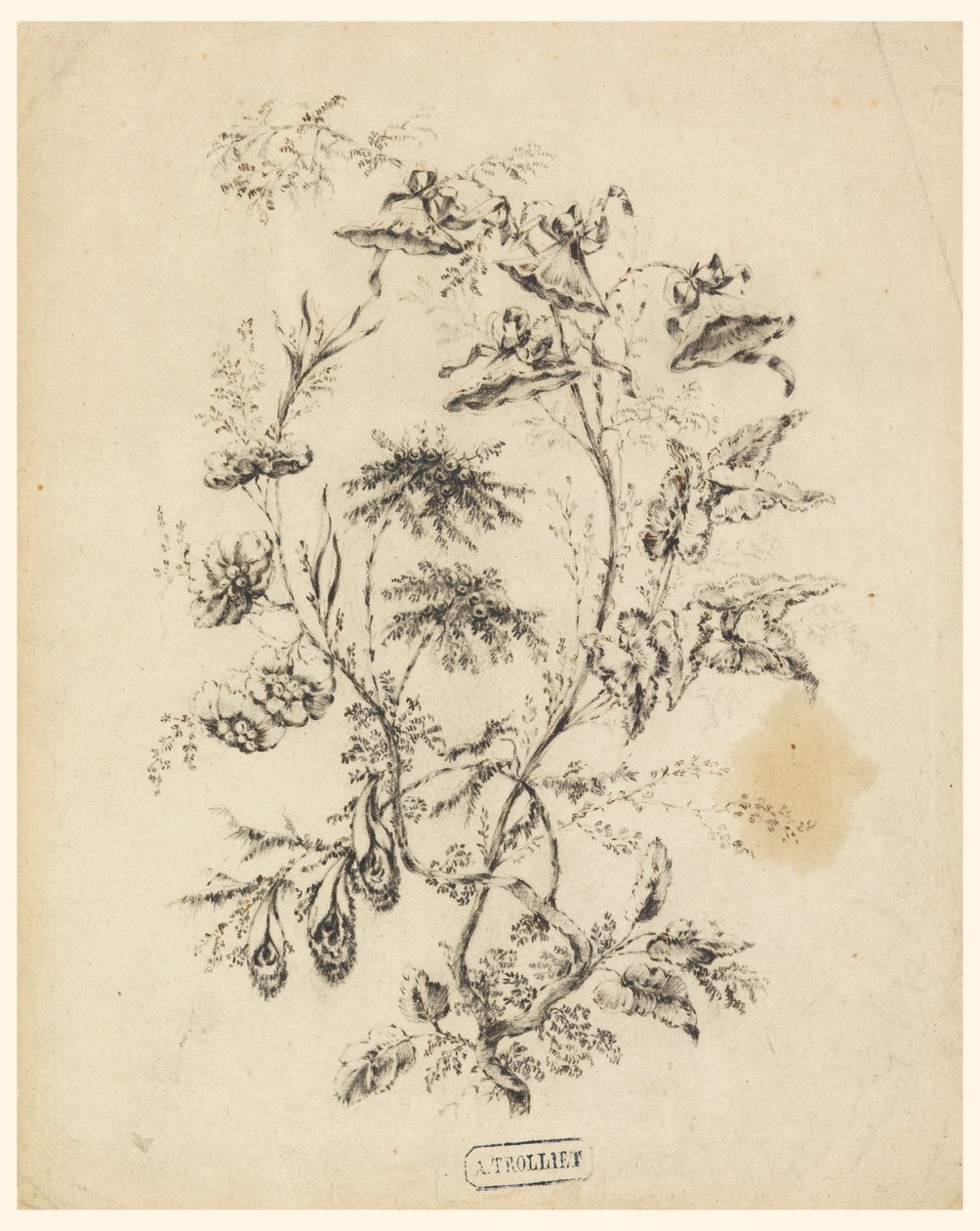 Větev fantastického stromu od Jean Baptiste Pillement