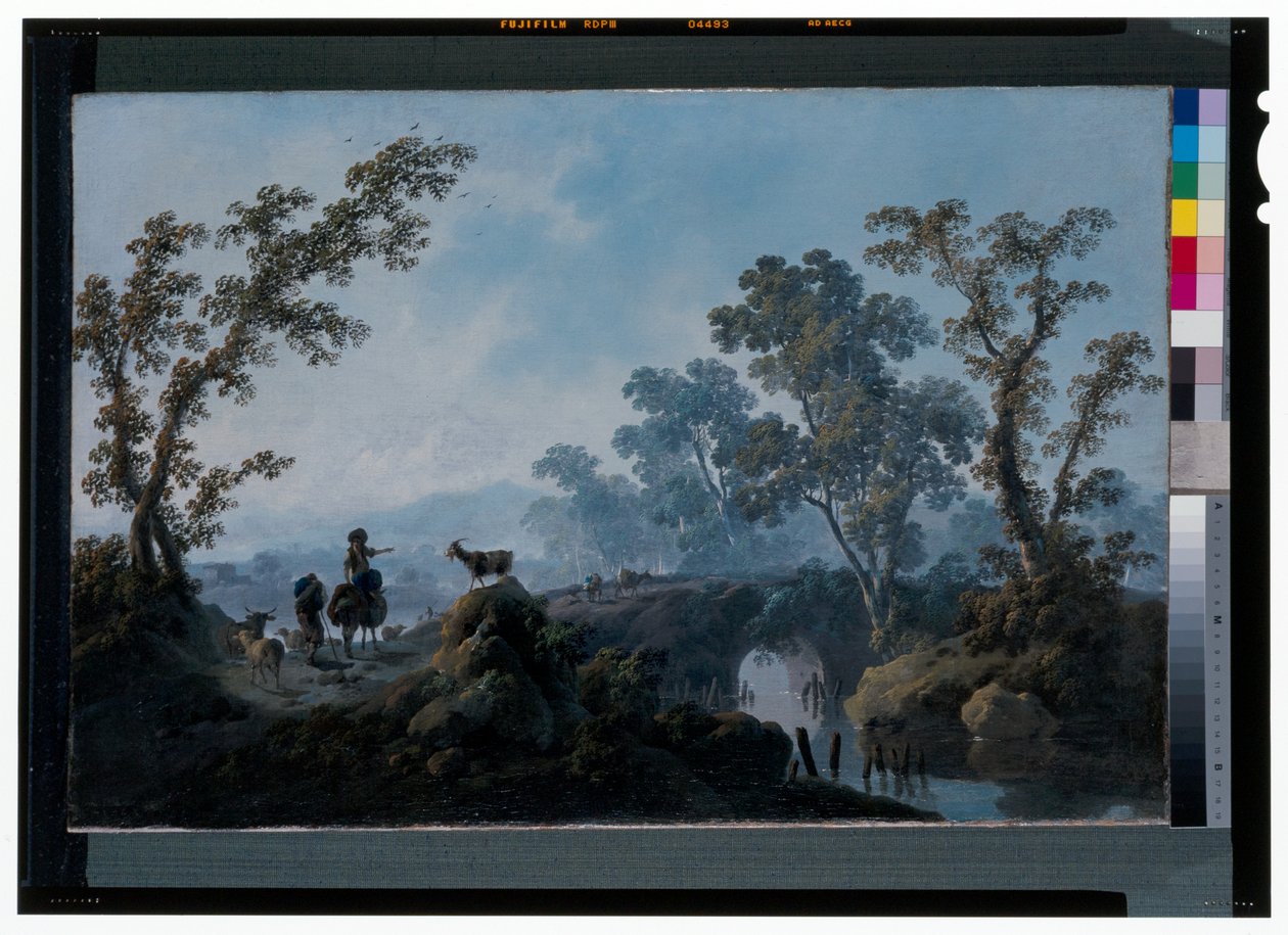 Krajina s pastýři od Jean Baptiste Pillement
