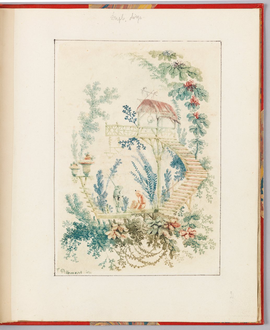 Ornamentální návrh z knihy "Nouvelle suite de cahiers arabesques chinois a l