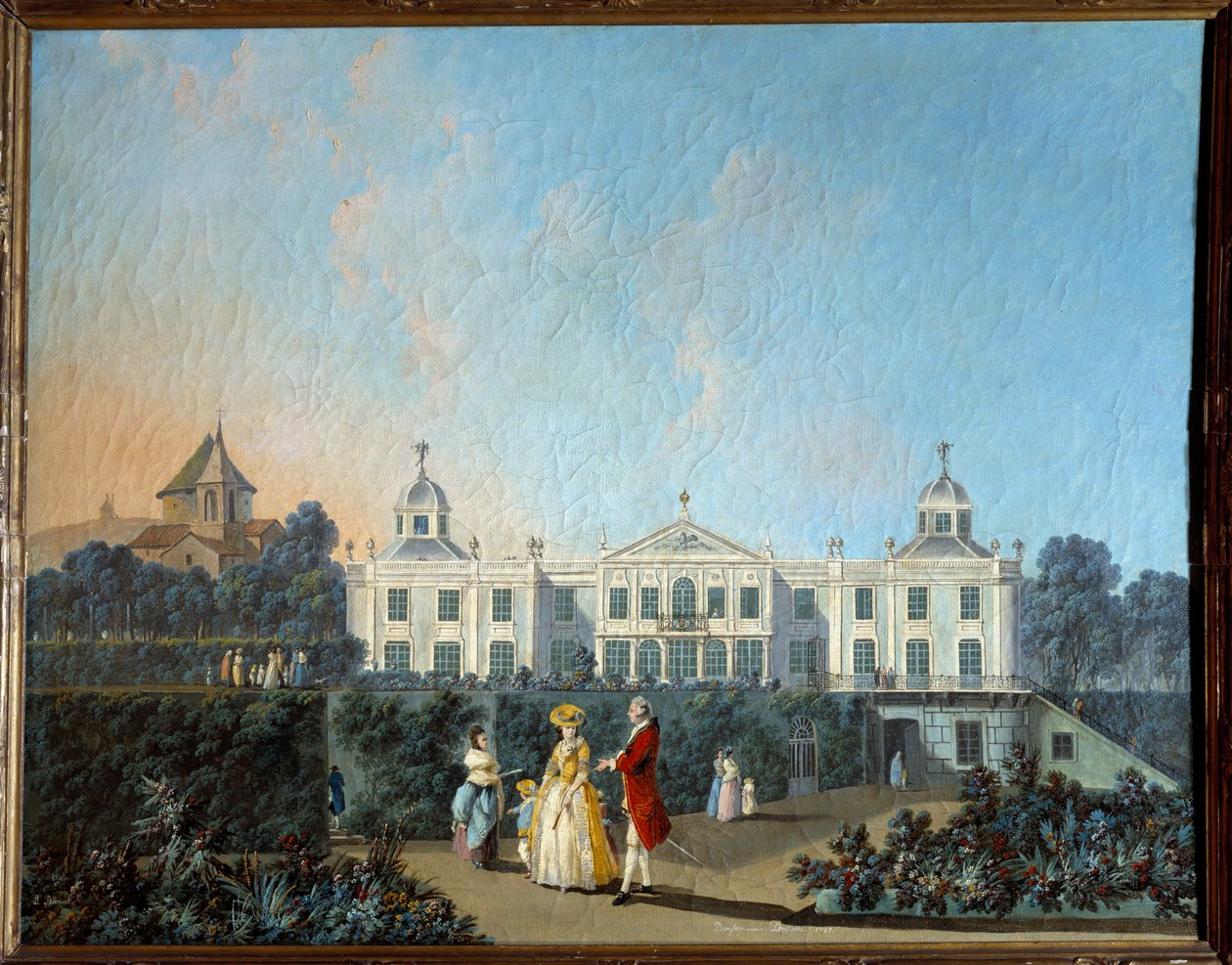 Pohled na zahrady Benfica v Lisabonu. Obraz Jeana Pillementa (1728-1808) od Jean Baptiste Pillement