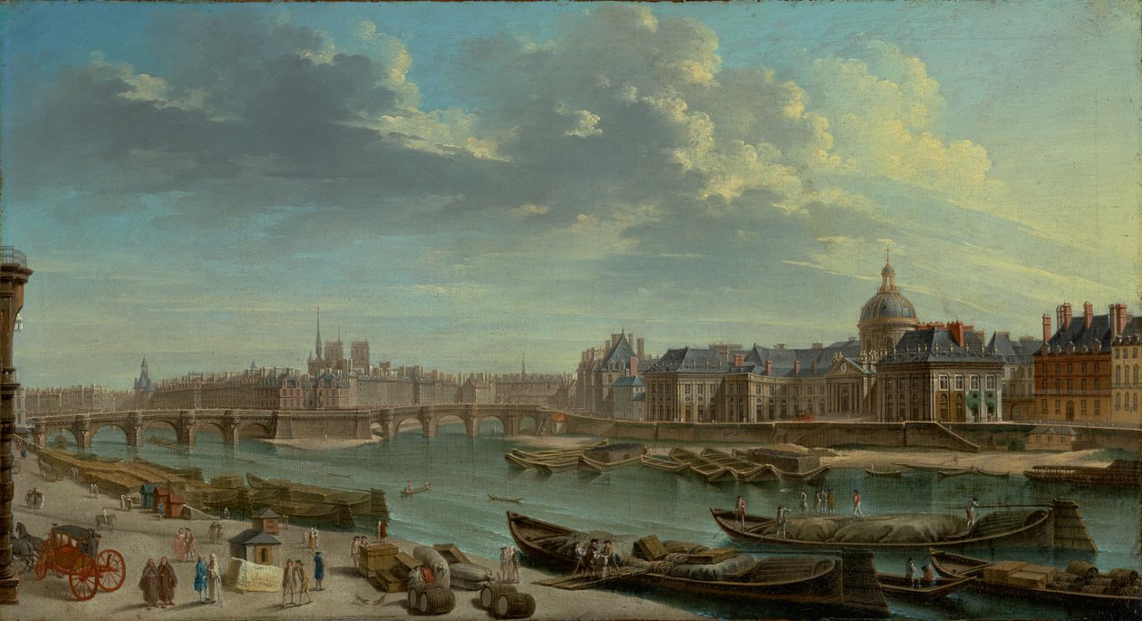 Pohled na Paříž s ostrovem Ile de la Cité od Jean Baptiste Raguenet