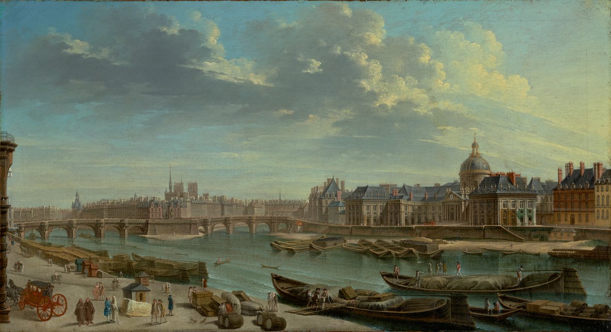 Pohled na Paříž s Ile de la Cité, 1763 od Jean Baptiste Raguenet
