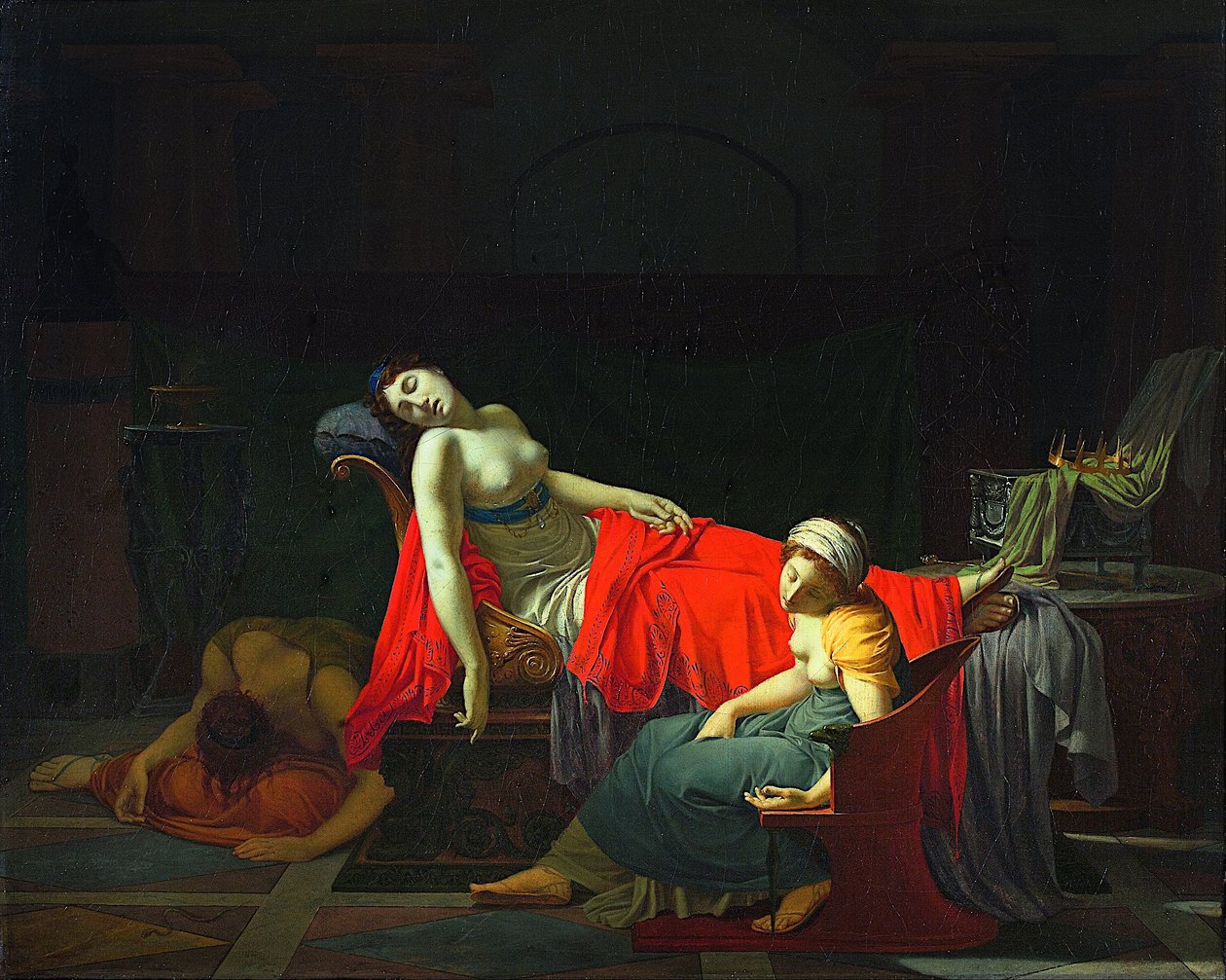 Kleopatřina smrt od Jean Baptiste Regnault