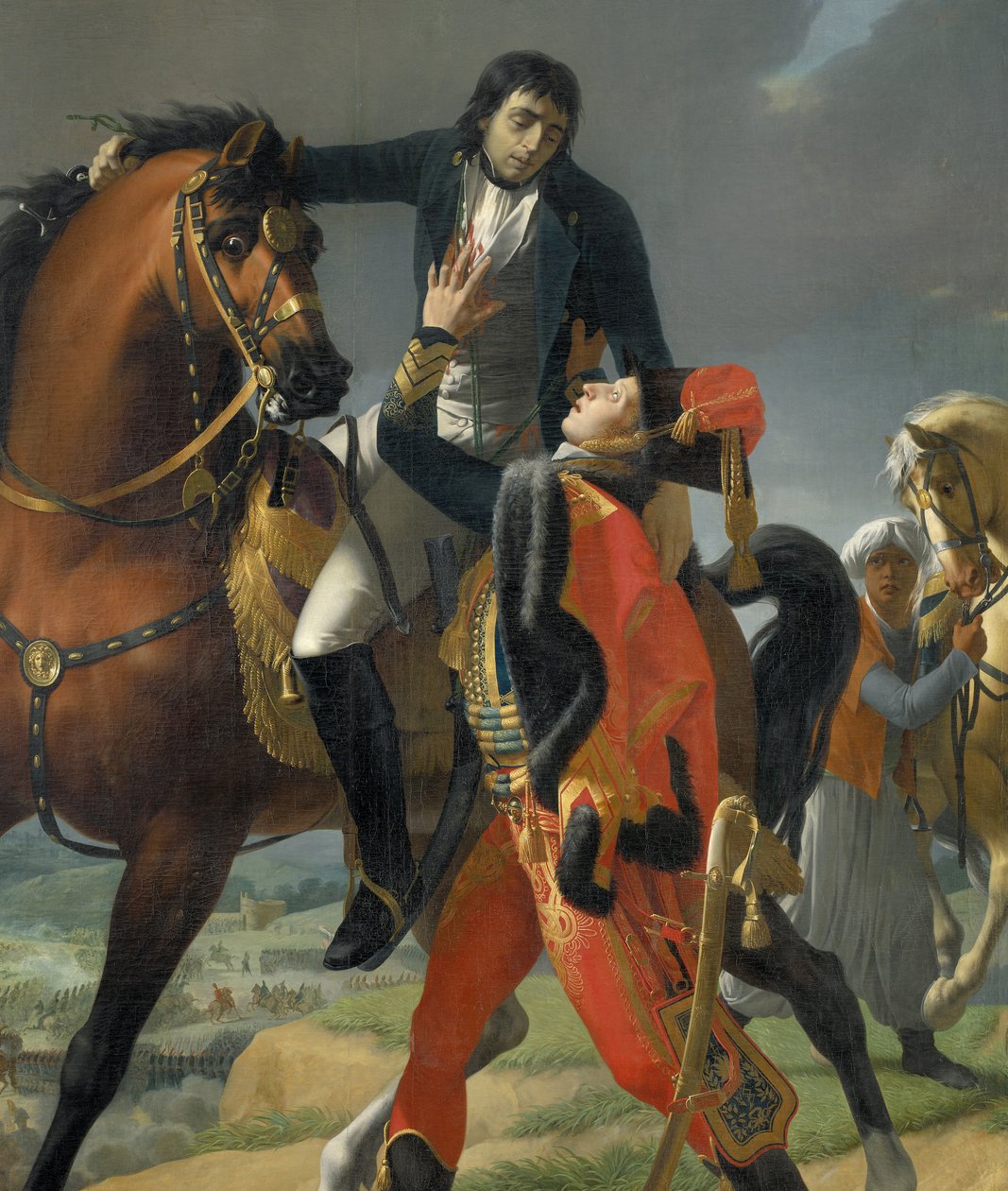 Smrt generála Louise Charlese Antoina Desaixe v bitvě u Marenga 14. června 1800 od Jean Baptiste Regnault