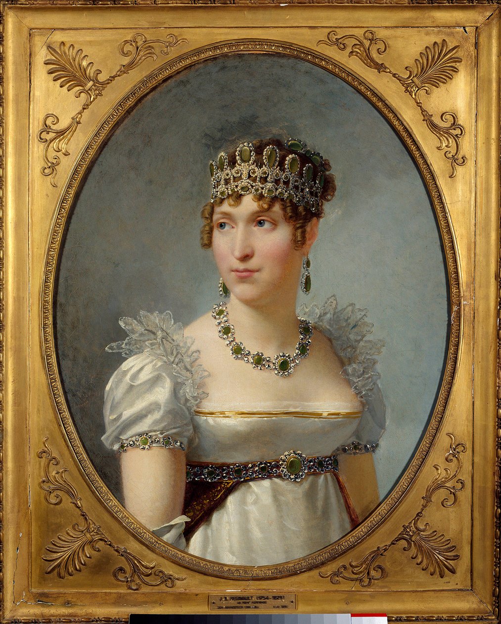 Portrét královny Hortense de Beauharnais (1783-1837) Holandská královna, manželka Ludvíka Bonaparta Je dcerou Impressa Josephine de Beauharnais a matkou budoucího Napoleona III. Obraz Jean Baptiste Regnault (1754-1829) 1810 Ne. od Jean Baptiste Regnault