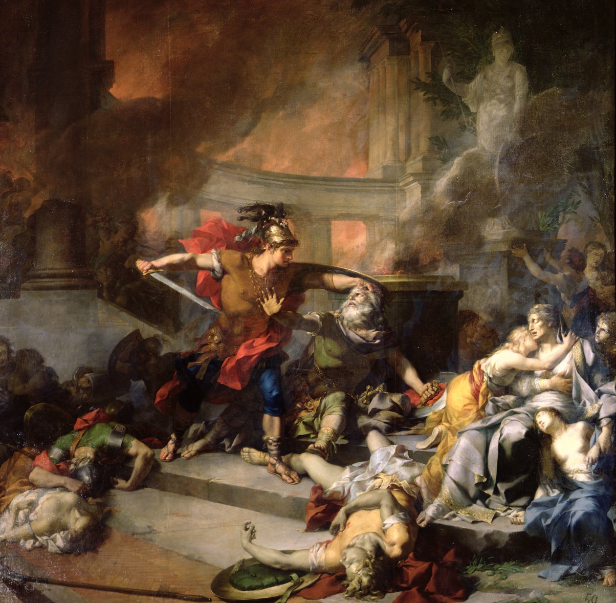 Smrt Priama, 1785 od Jean Baptiste Regnault