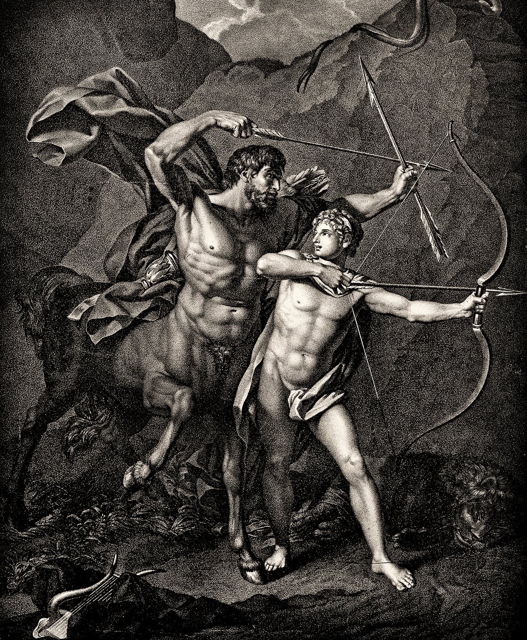 Vzdělání Achilla od Chirona, kolem roku 1798 od Jean Baptiste Regnault