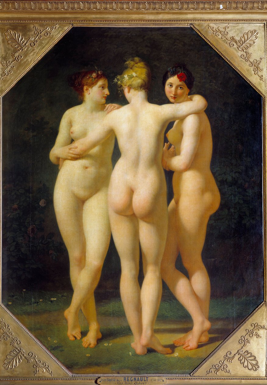 Tři Grácie. Obraz Jean Baptiste Regnault (1754-1829) od Jean Baptiste Regnault