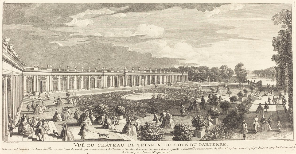 Pohled na Chateau de Trianon ze strany Parteru od Jean Baptiste Rigaud