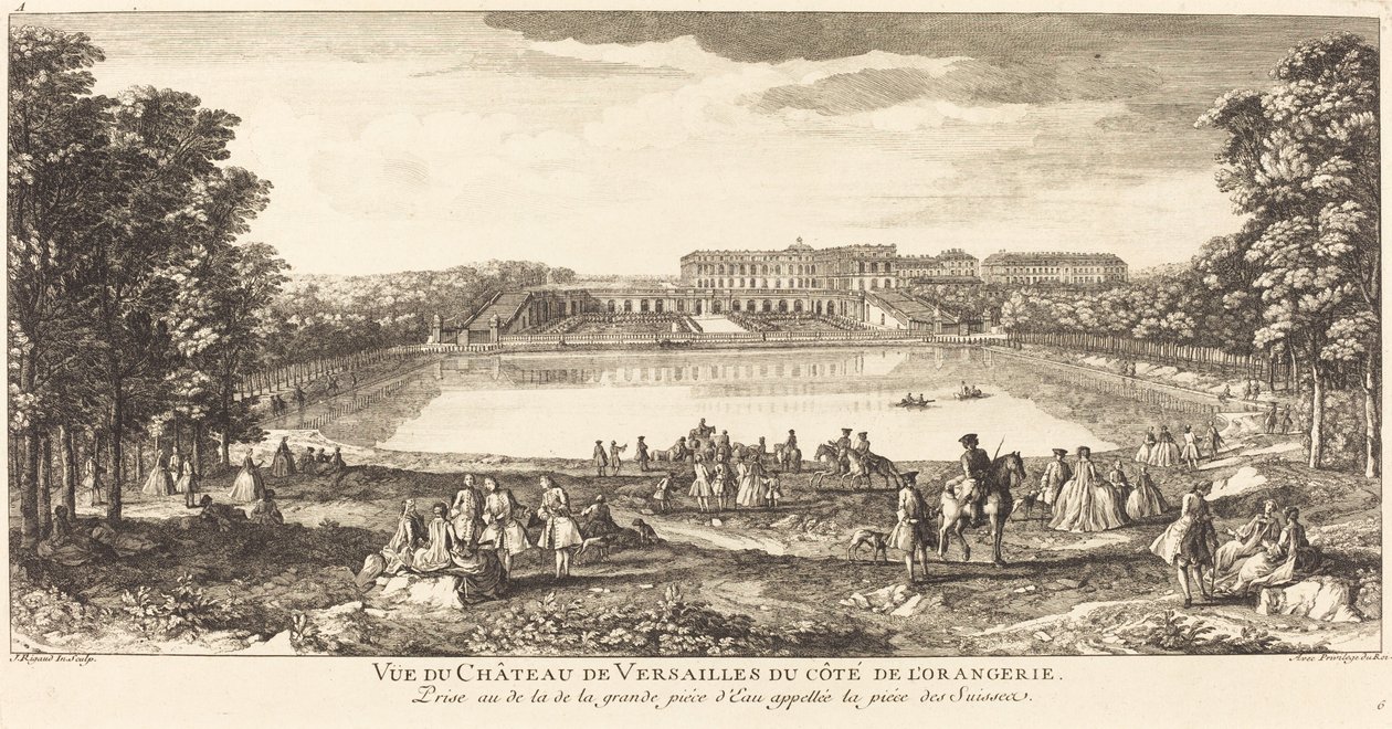 Pohled na palác ve Versailles z Cote de l