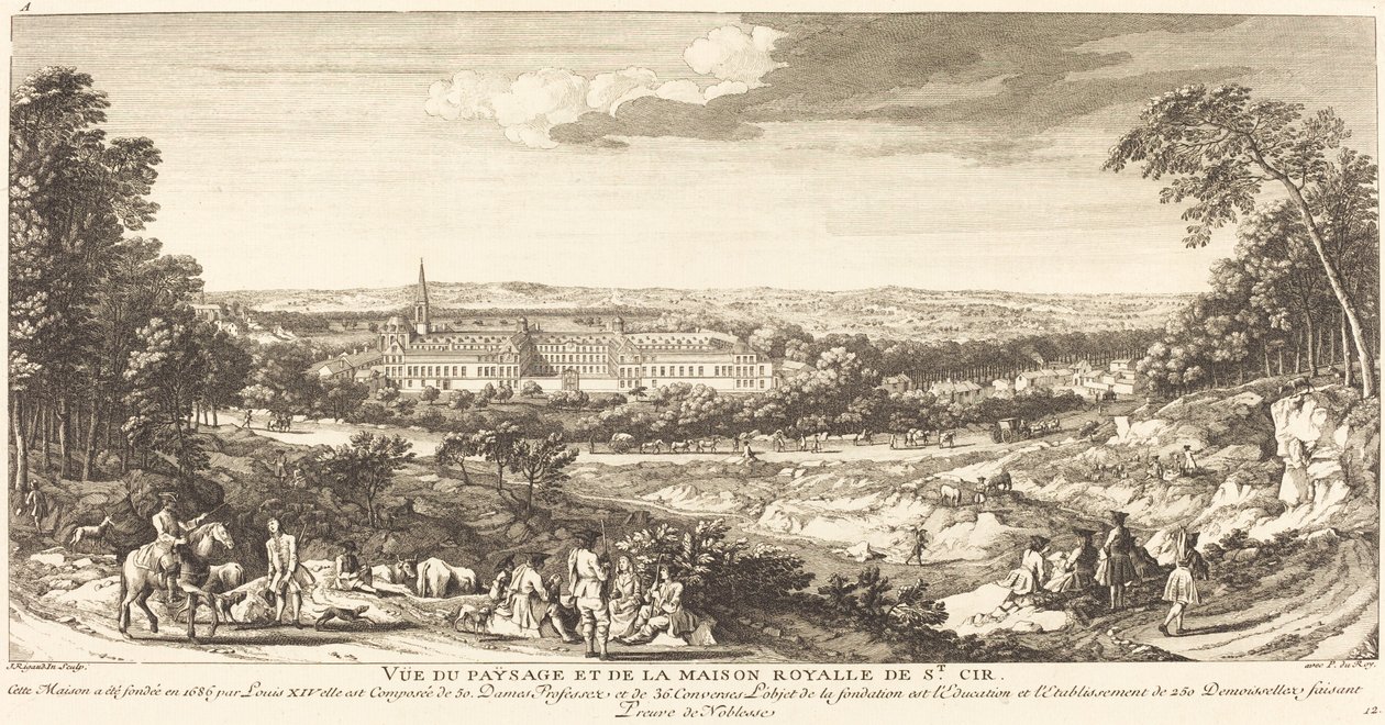 Pohled na krajinu královského domu Saint Cir od Jean Baptiste Rigaud