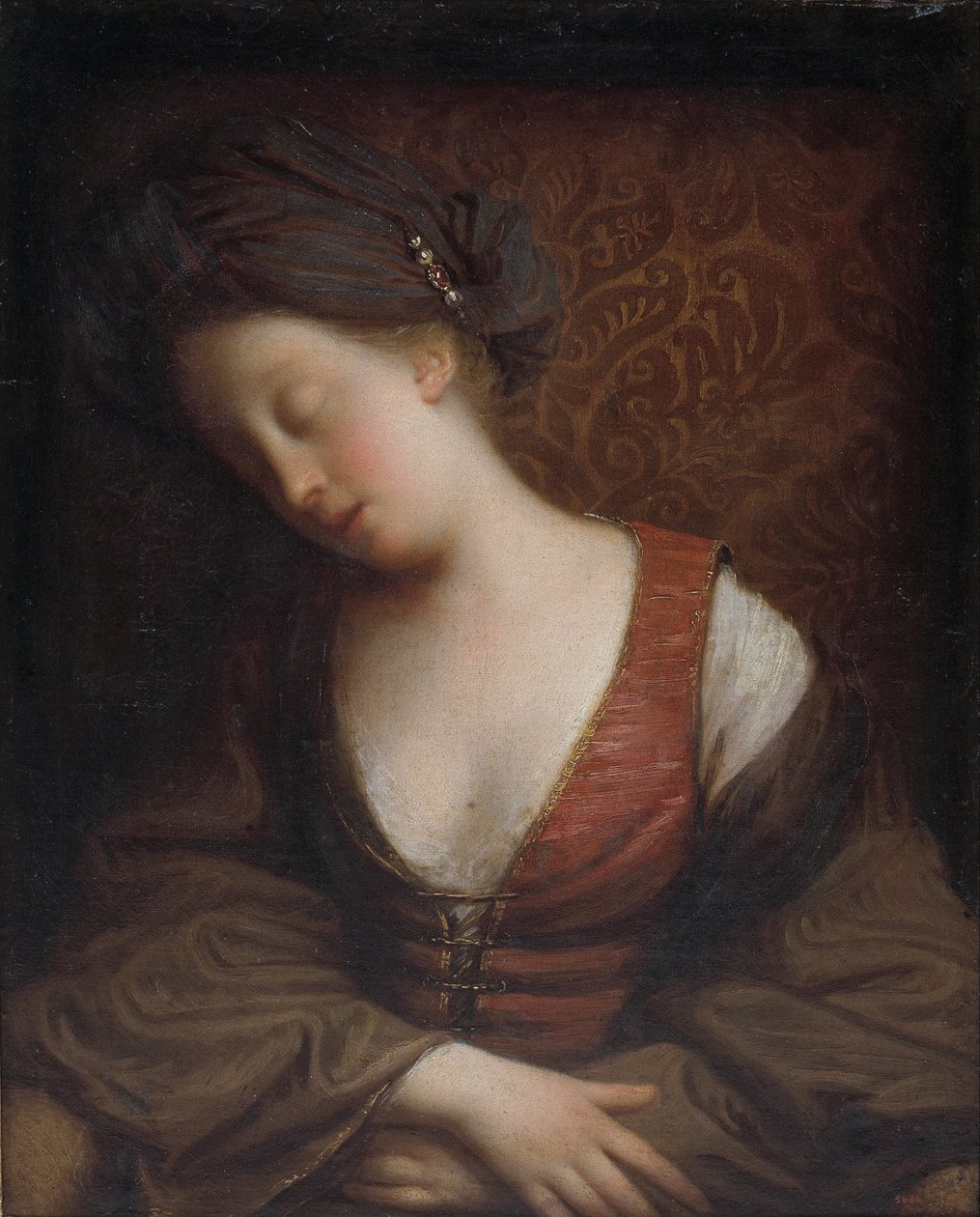Mladá žena spí od Jean Baptiste Santerre