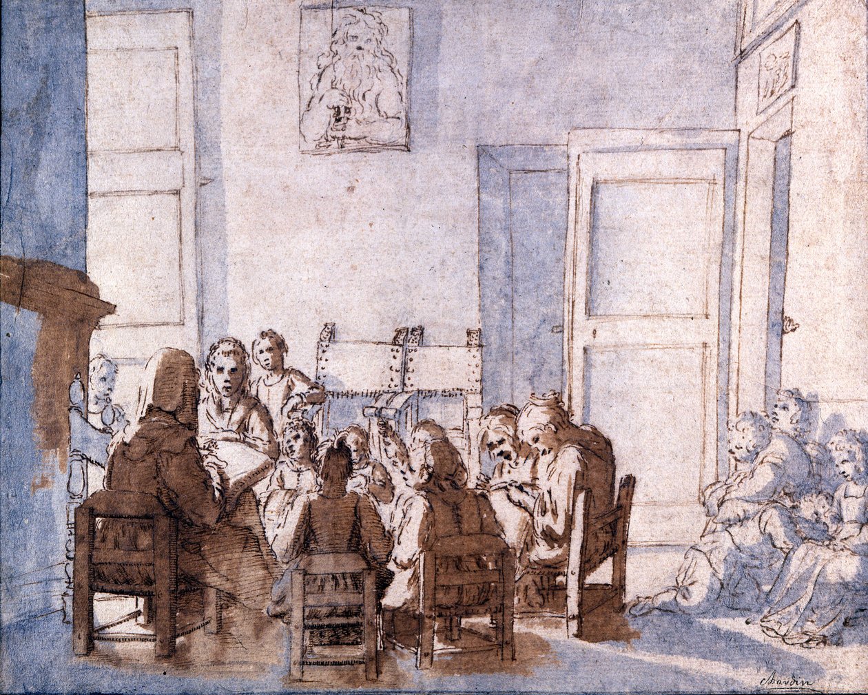 Kresba Jean Baptiste Chardin (1699-1779), Musee Glauco Lombardi, Parma. od Jean Baptiste Simeon Chardin