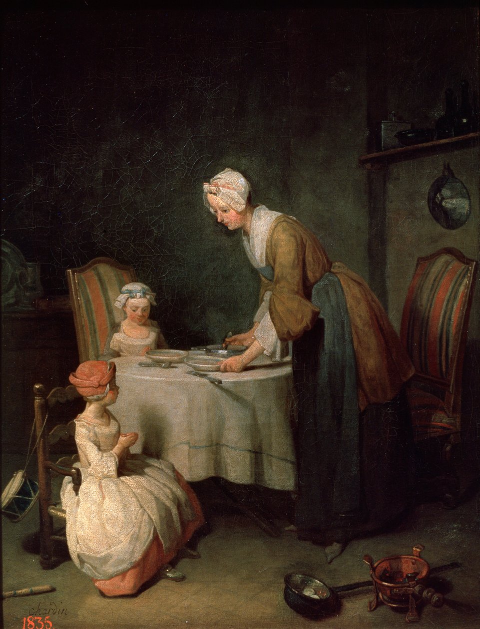 Milost před večeří Benedicity, 1744. od Jean Baptiste Simeon Chardin