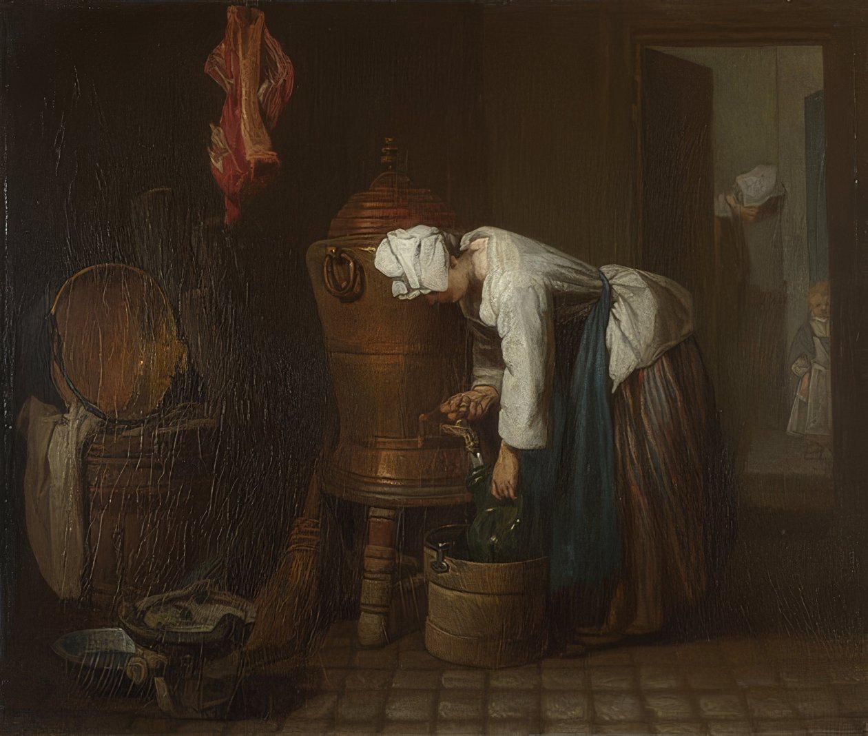 La Fontaine (nádrž na vodu). 1733 nebo později od Jean Baptiste Simeon Chardin