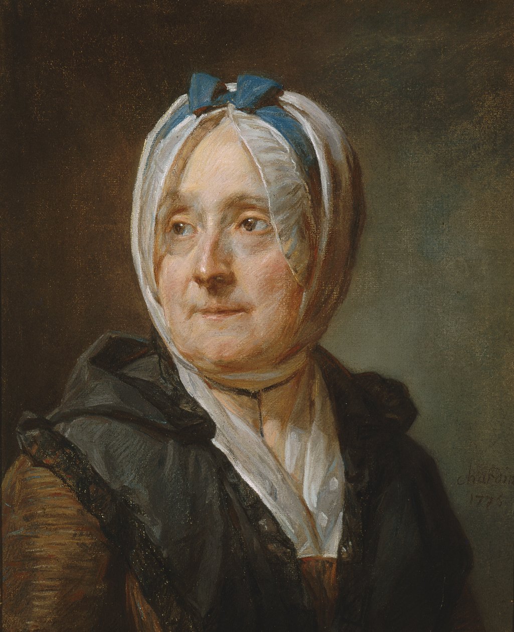 Portrét Madame Chardin (1707-91) 1775 od Jean Baptiste Simeon Chardin