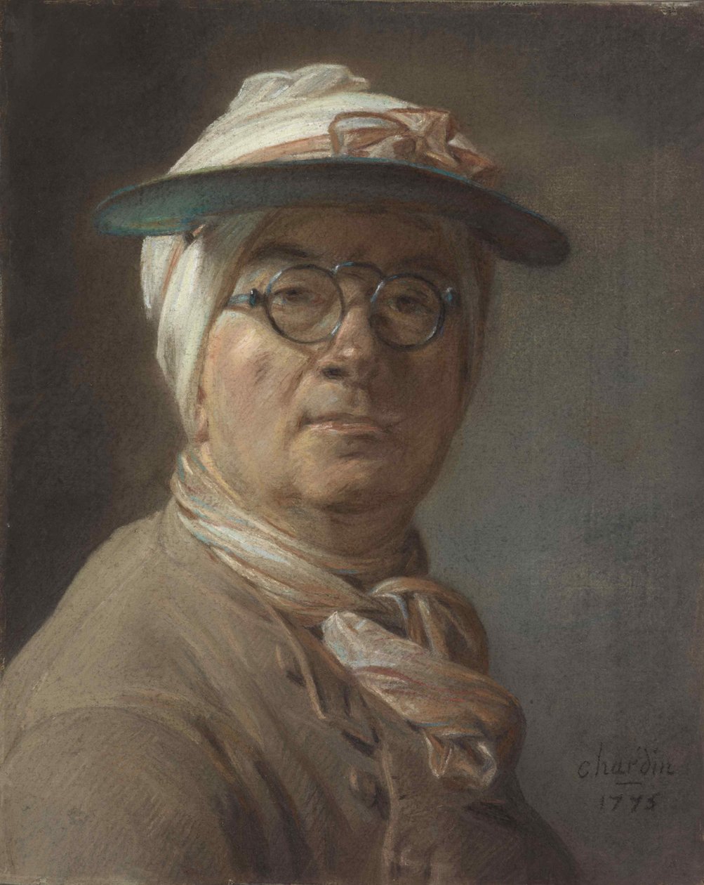 Autoportrét se stínem, 1775. od Jean Baptiste Simeon Chardin