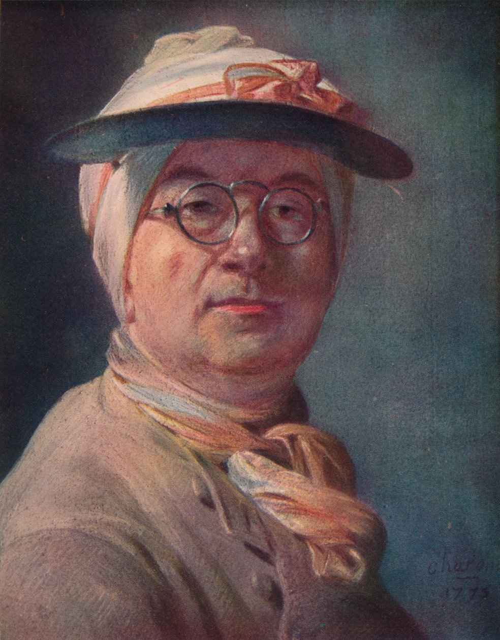 Autoportrét s brýlemi, 1775 od Jean Baptiste Simeon Chardin