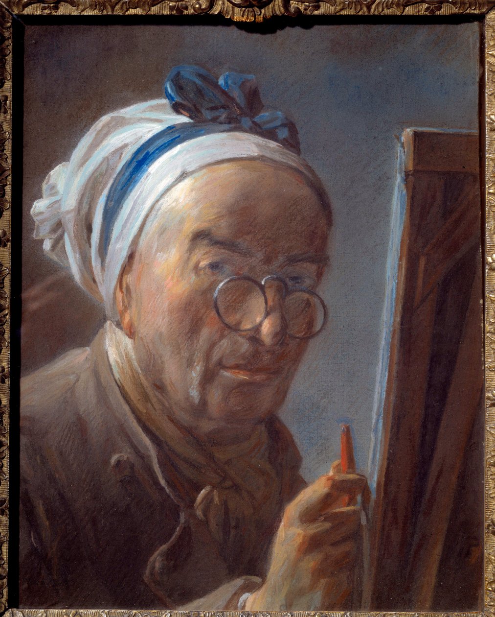 Autoportrét na stojanu Pastelový obraz od Jeana Baptisty Simeona Chardina (1699-1779) 1779 od Jean Baptiste Simeon Chardin