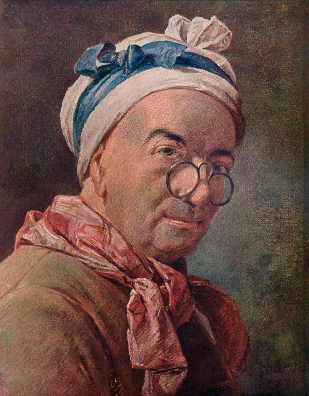 Autoportrét v brýlích, 1771 od Jean Baptiste Simeon Chardin