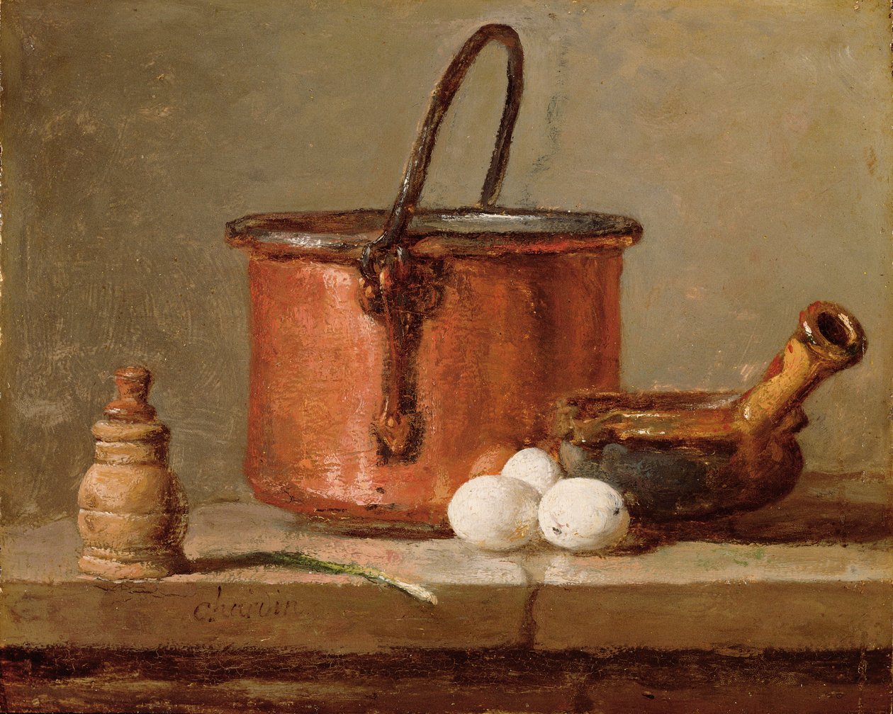 Zátiší, kolem roku 1732 od Jean Baptiste Simeon Chardin