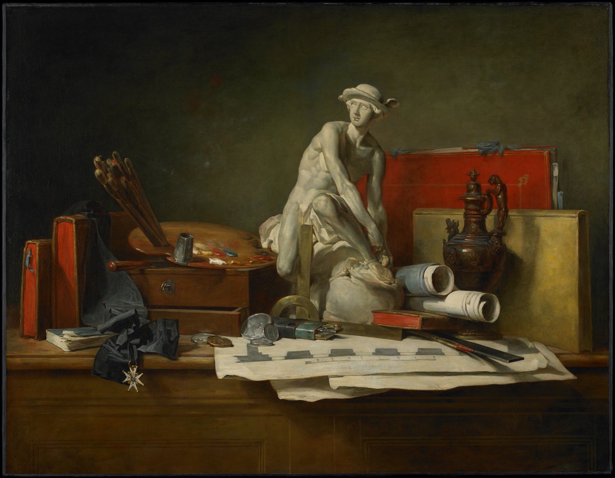 Atributy umění a odměny, které jsou jim přiznány od Jean Baptiste Simeon Chardin