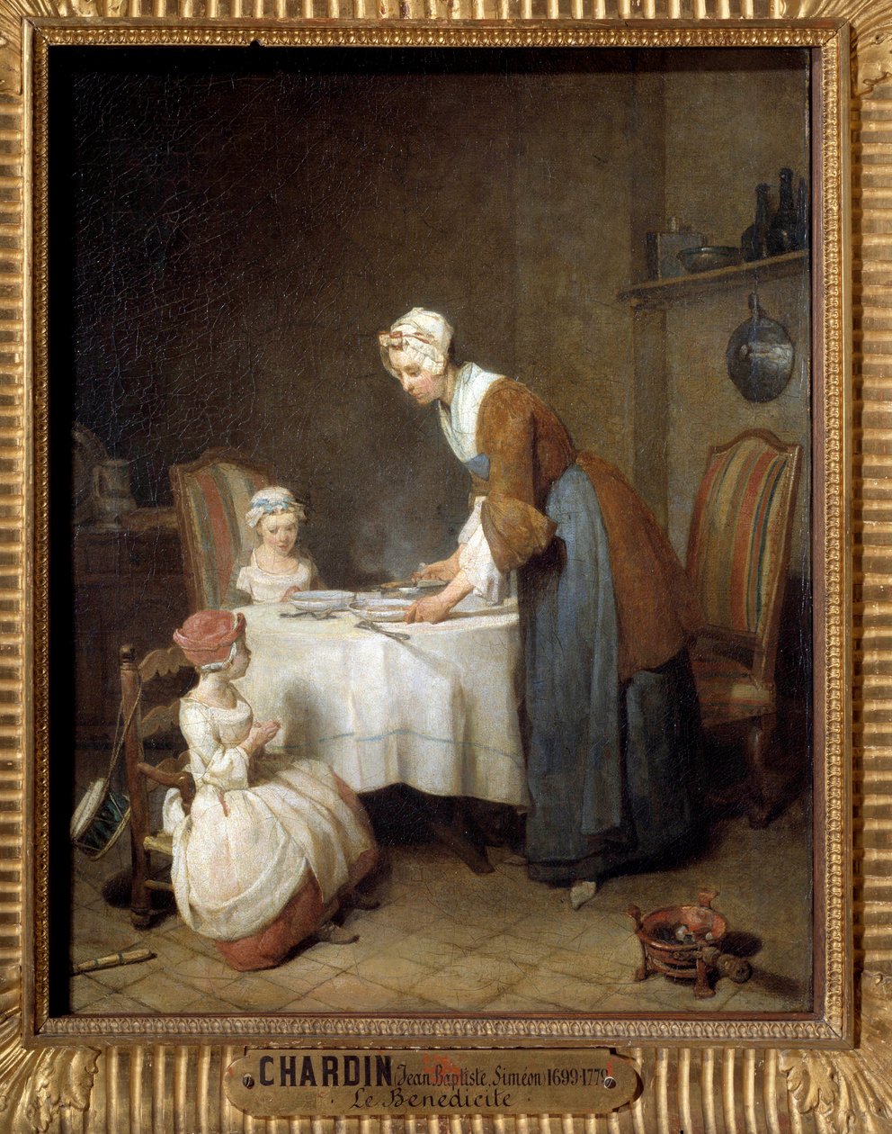 Benediktinský obraz od Jean Baptiste Simeon Chardin (1699-1779) Sun. 0,49x0,41 m od Jean Baptiste Simeon Chardin