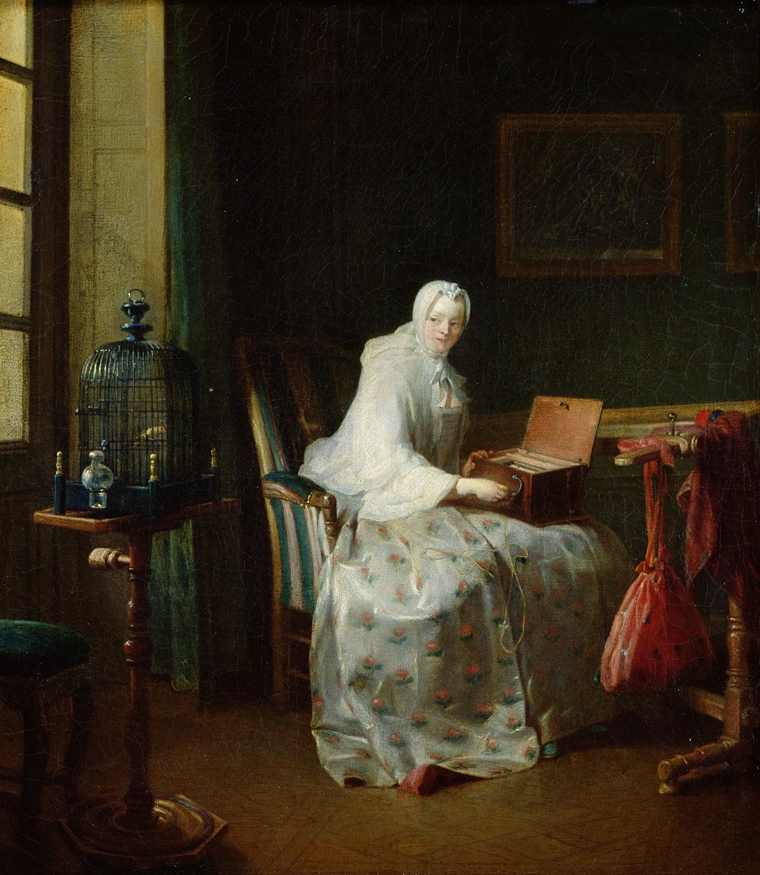 Ptačí varhany aneb žena měnící své potěšení, 1751 od Jean Baptiste Simeon Chardin