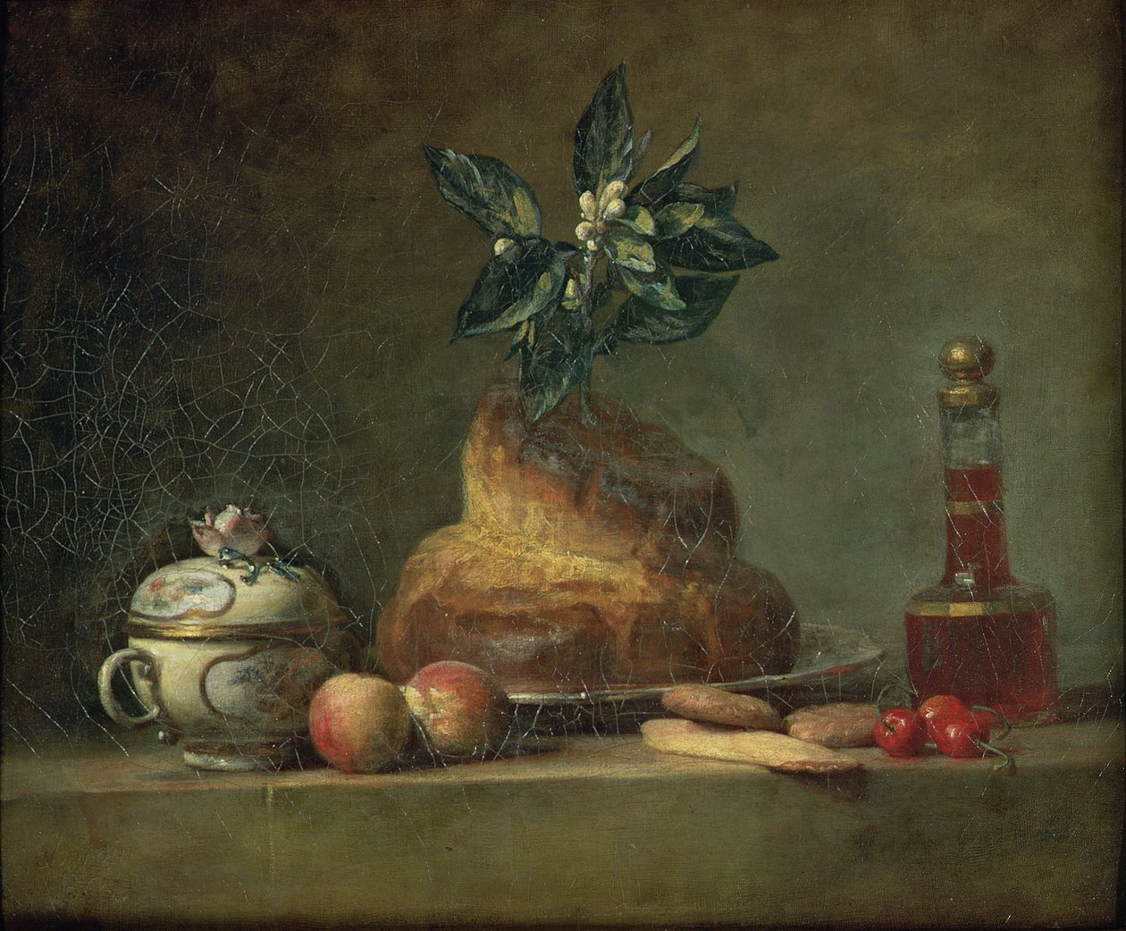 Brioche nebo dezert, 1763 od Jean Baptiste Simeon Chardin