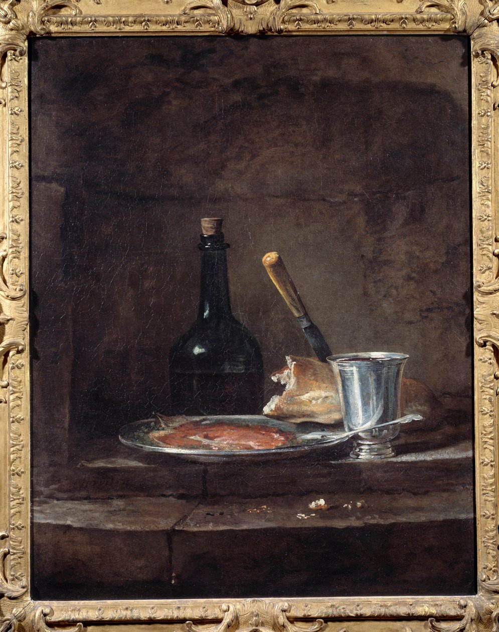 Achteři oběda také říká stříbrný pohár. Obraz Jean Baptiste Simeon Chardin (1699 - 1779) od Jean Baptiste Simeon Chardin