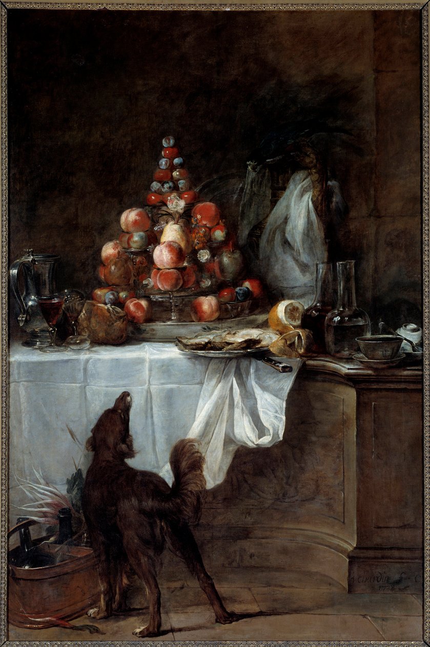 Bufet. Obraz Jean Baptiste Simeon Chardin (1699-1779) od Jean Baptiste Simeon Chardin