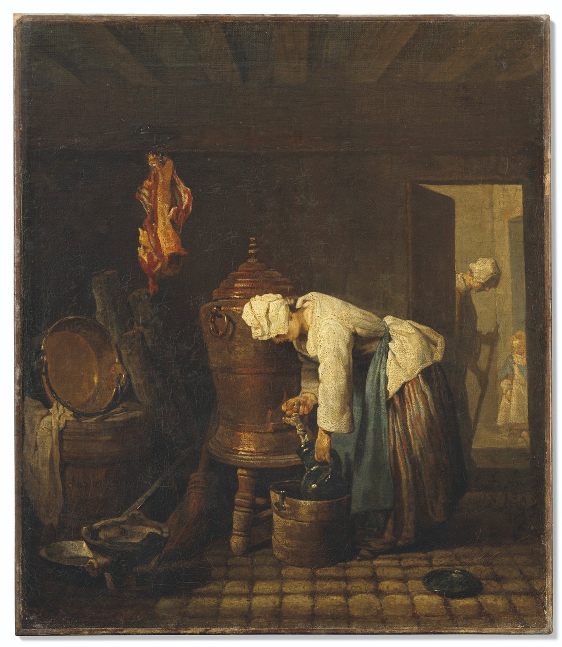 Francouzština:  La fontaine
německy: Der Brunnen od Jean Baptiste Simeon Chardin