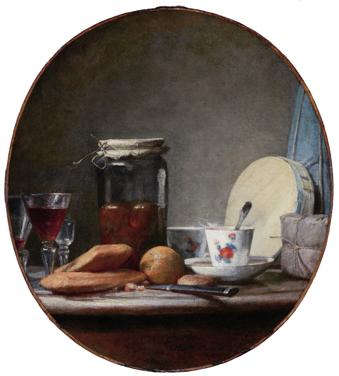 Sklenice meruněk od Jean Baptiste Simeon Chardin