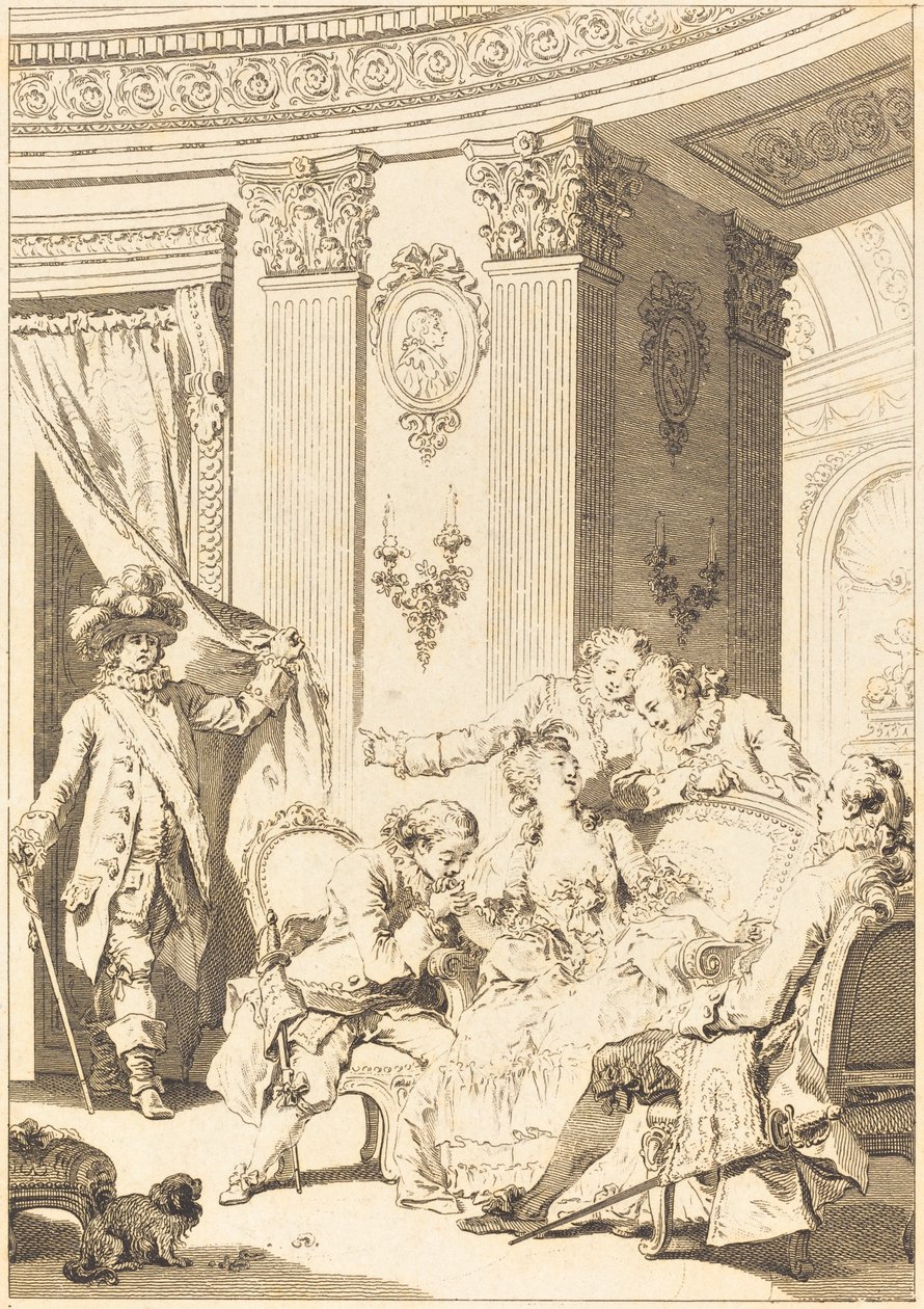 Manžel Zpovědník od Jean Baptiste Tilliard and Antoine Jean Duclos after Jean Honoré Fragonard
