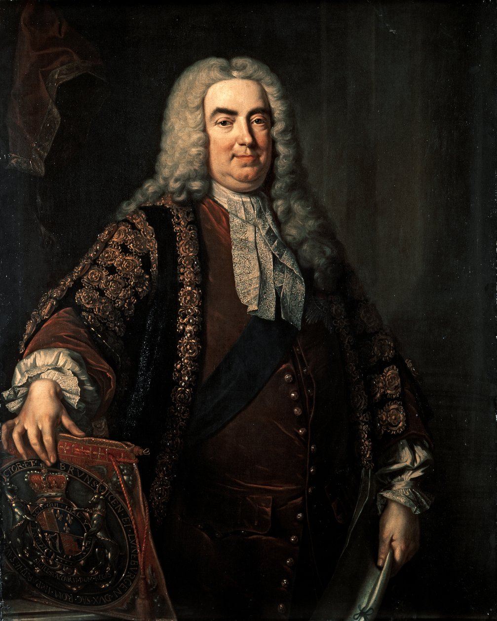 WALPOLE Robert: První hrabě z Oxfordu (1676-1745)., asi 1740 (olej na plátně) od Jean Baptiste Vanloo