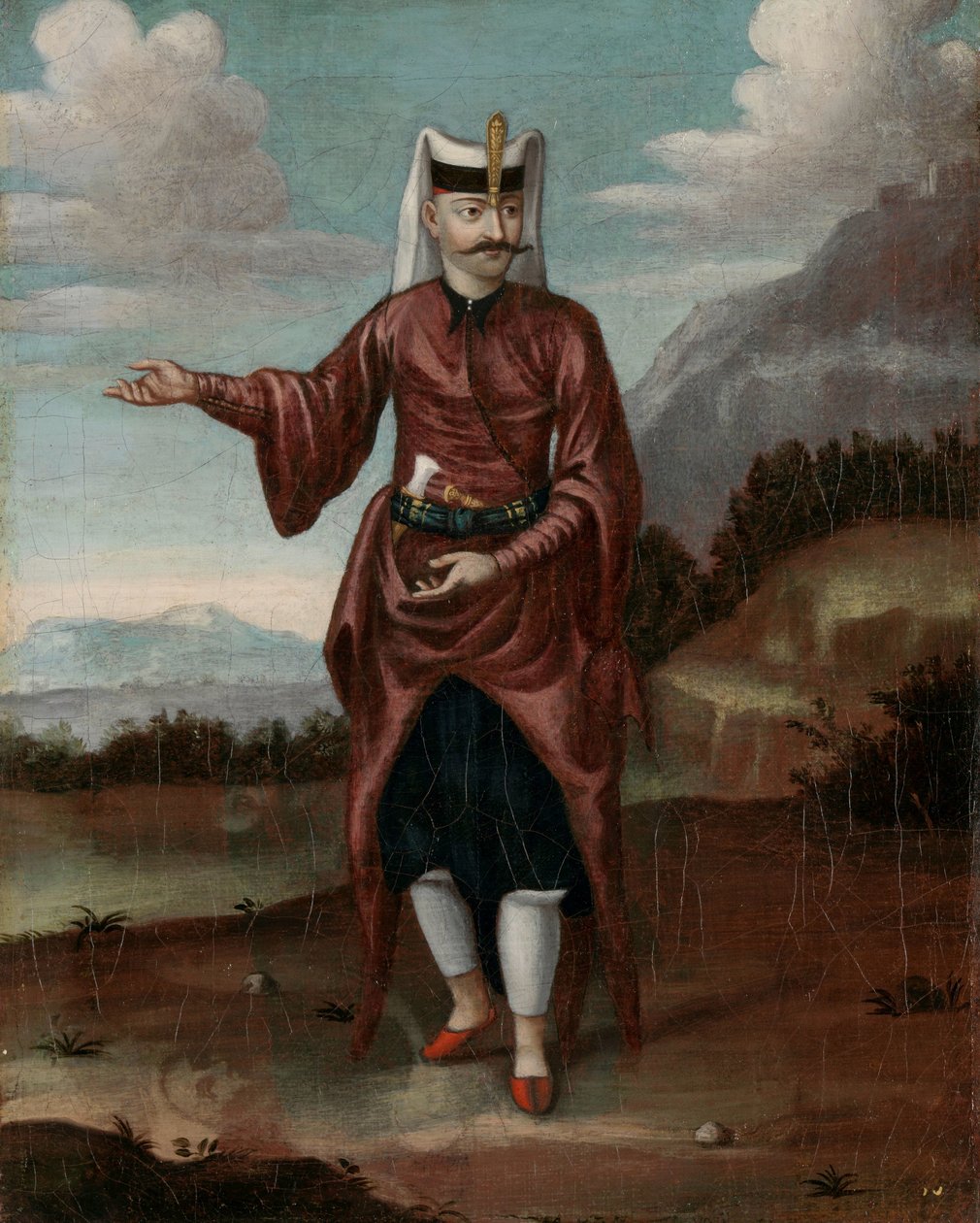 Voják janičářů od Jean Baptiste Vanmour (workshop of)