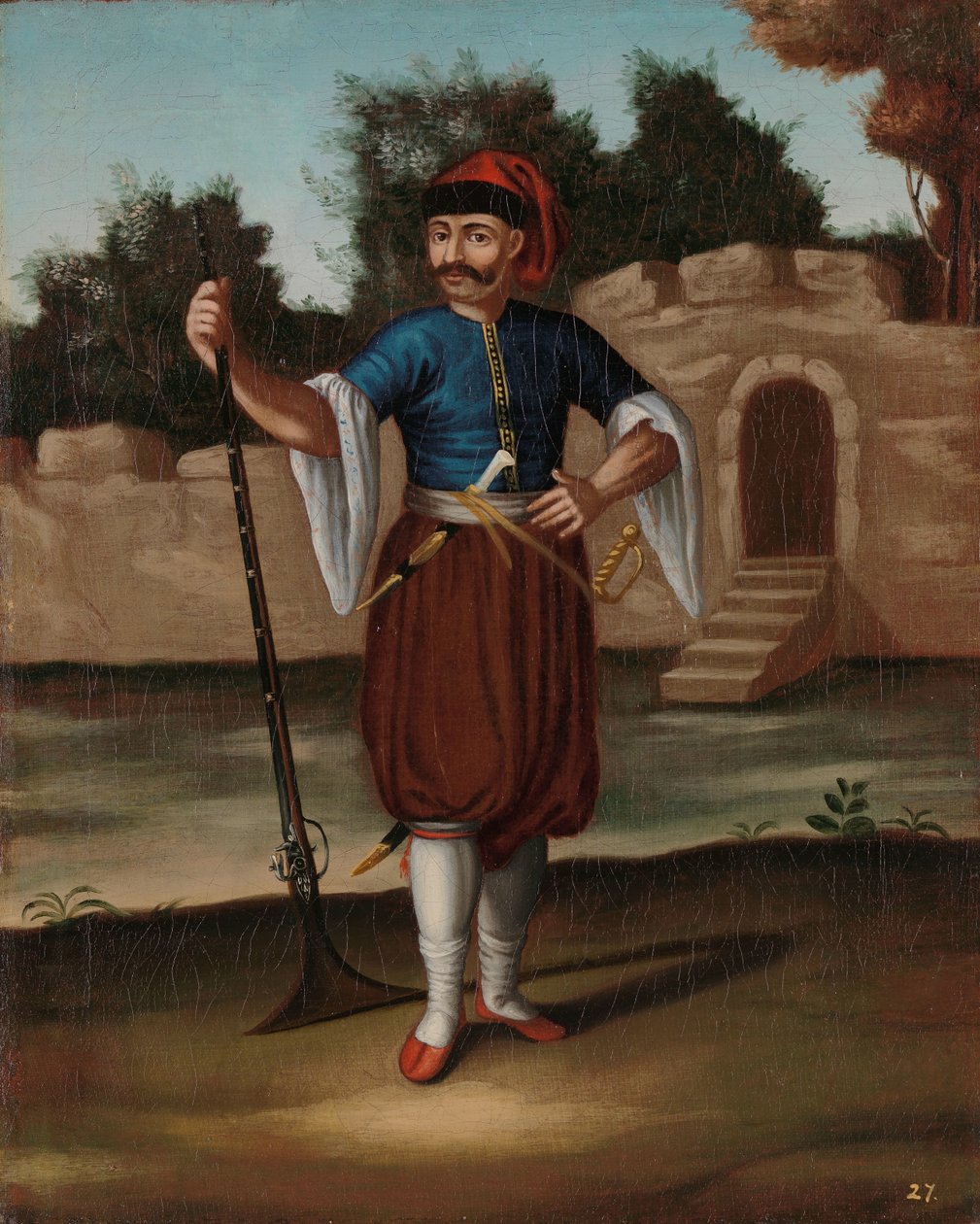 Albánský voják od Jean Baptiste Vanmour (workshop of)