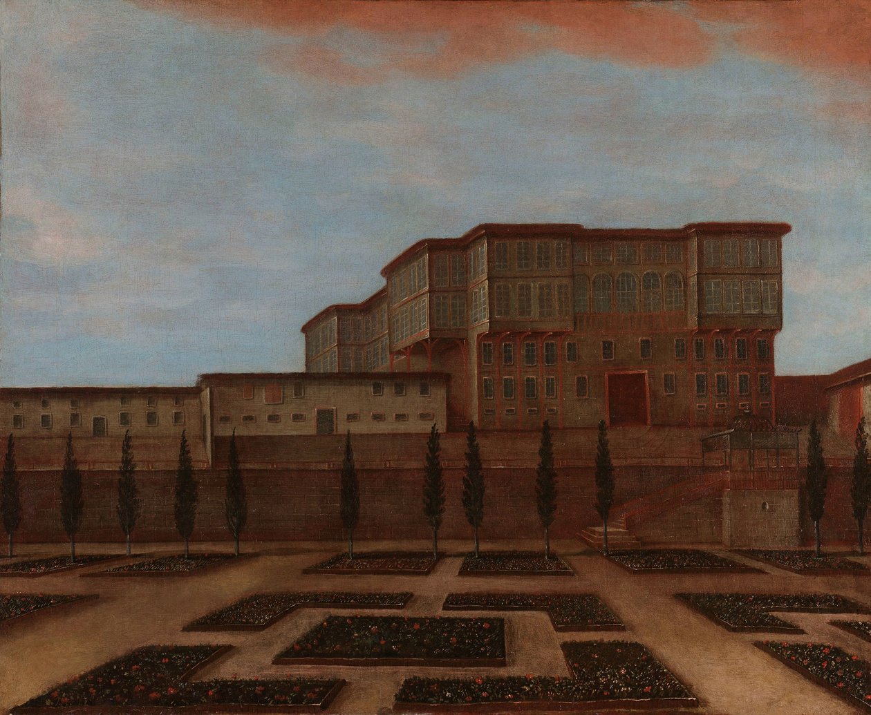Budova velvyslanectví v Pera Budova velvyslanectví v Pera od Jean Baptiste Vanmour (workshop of)