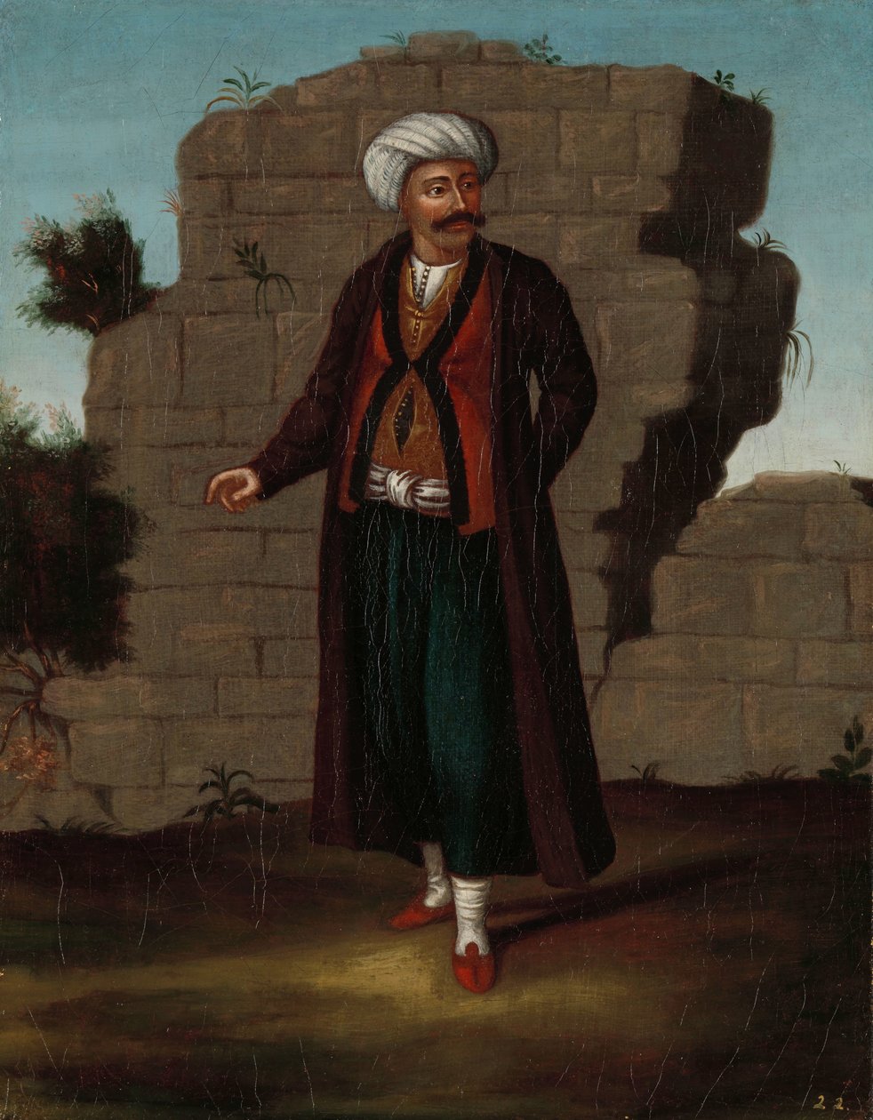 Muž z ostrova Mykonos od Jean Baptiste Vanmour (workshop of)