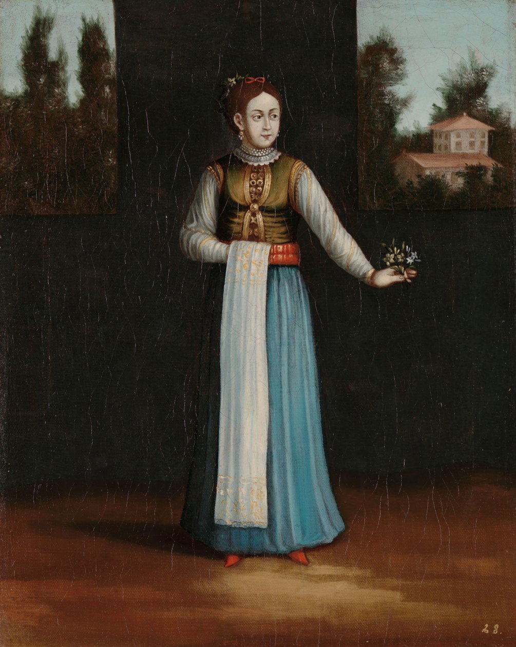 Žena z albánského pobřeží od Jean Baptiste Vanmour (workshop of)