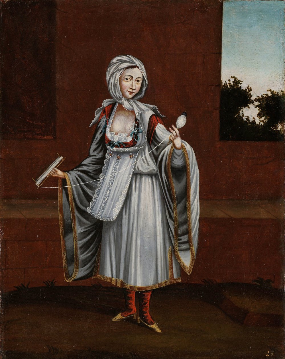 Žena z ostrova Kithnos (Thermia) od Jean Baptiste Vanmour (workshop of)