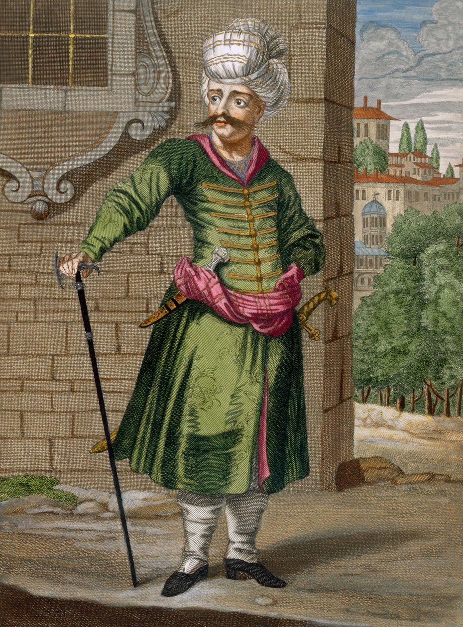 Peršan, deska 90 ze „Sbírky jednoho sta tisků představujících různé národy Levanty“ od Charlese de Ferriola, vyryl Gerard Scotin (1671-1716), 1707-08 od Jean Baptiste Vanmour