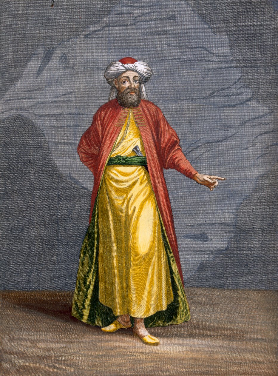 Indián, deska 93 ze „Sbírka jednoho sta tisků představujících různé národy Levanty“ od Charlese de Ferriola, vyryl Gerard Scotin (1671-1716), 1707-08 od Jean Baptiste Vanmour