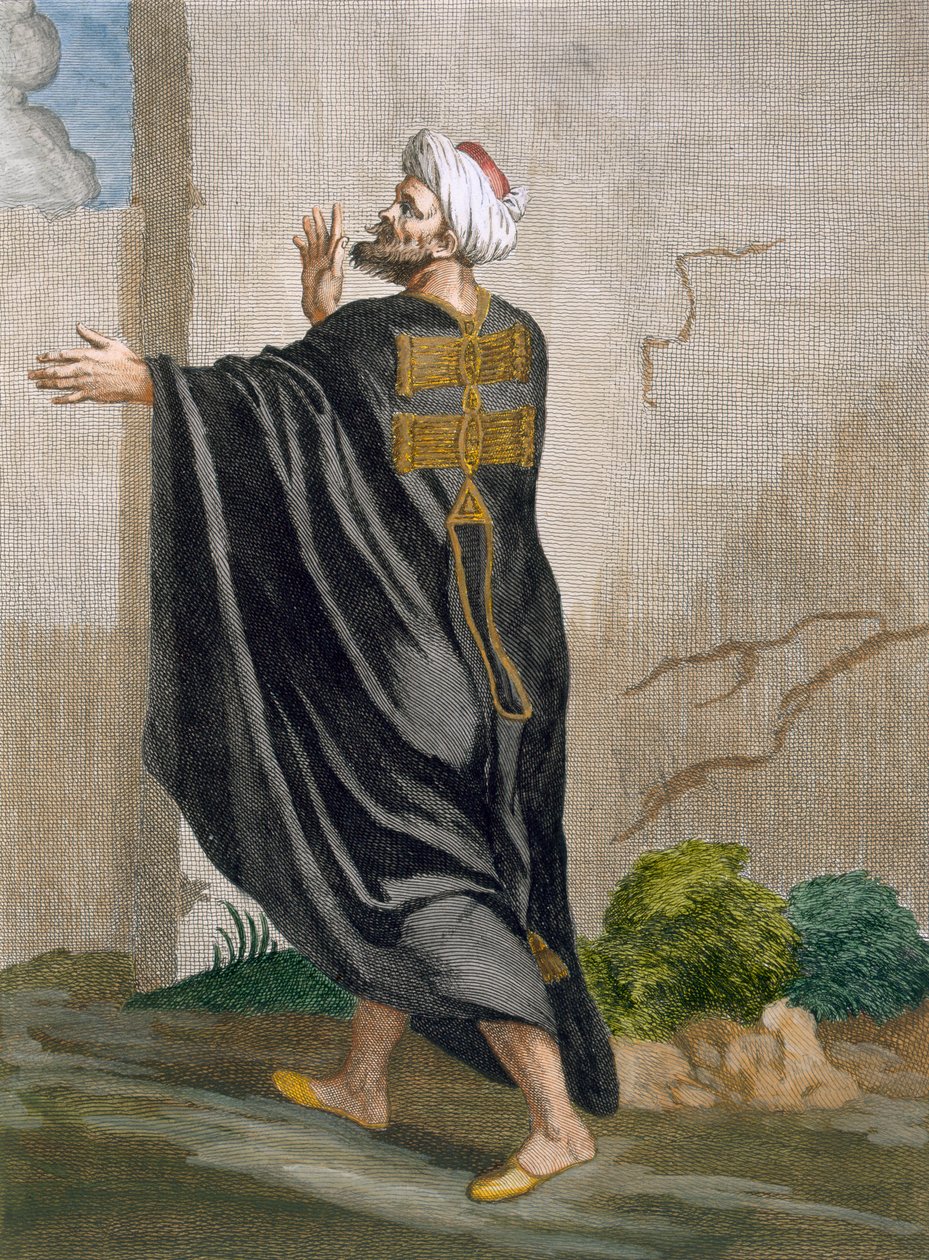 Berber, deska 95 ze „Sbírka jednoho sta tisků představujících různé národy Levanty“ od Charlese de Ferriola, ryl B. Baron, 1707-08 od Jean Baptiste Vanmour