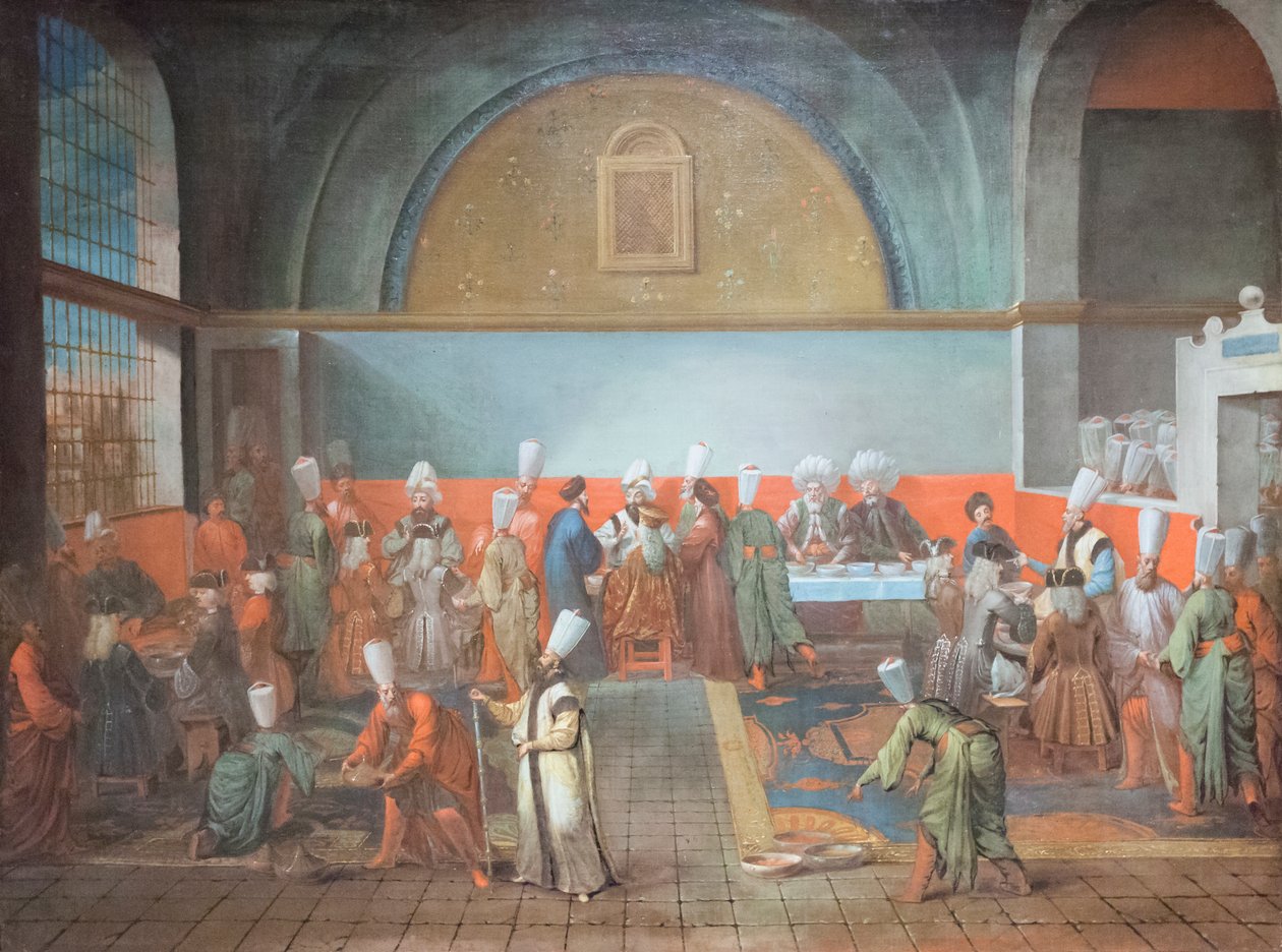 Večeře v paláci na počest velvyslance od Jean Baptiste Vanmour