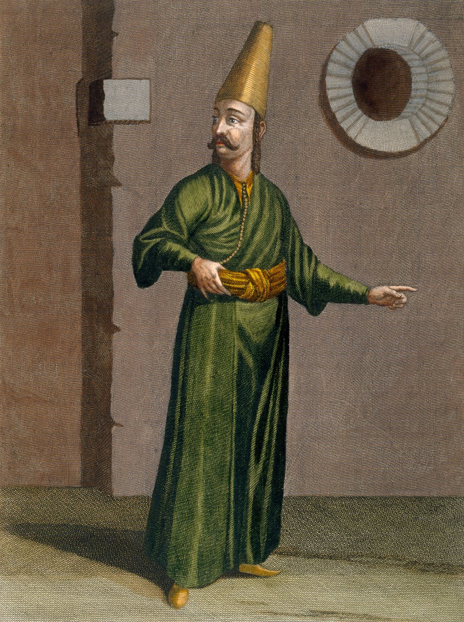 Lulufli-Baltadgi, deska 10 ze „Sbírky sta tisků představujících různé národy Levanty“ od Charlese de Ferriola, ryl Gerard Scotin (1671-1716), 1707-08 (kolor. od Jean Baptiste Vanmour