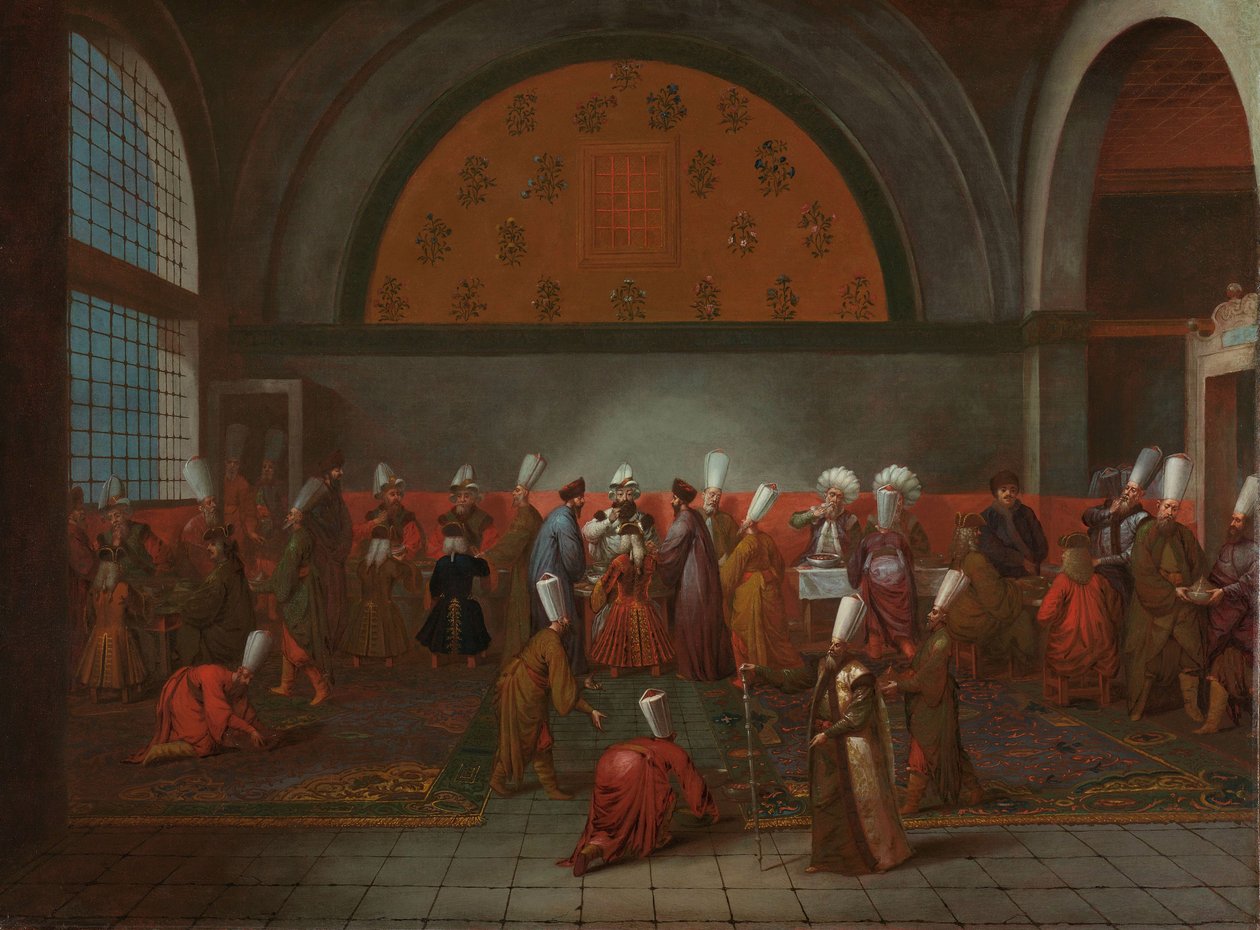 Jídlo na počest velvyslance Cornelise Calkoena, kolem 1727-30 od Jean Baptiste Vanmour