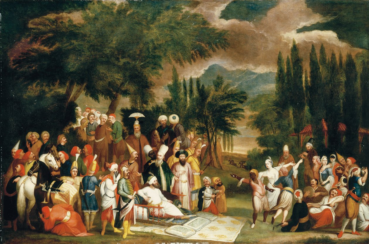 Lovecká skupina sultána Ahmeda III od Jean Baptiste Vanmour