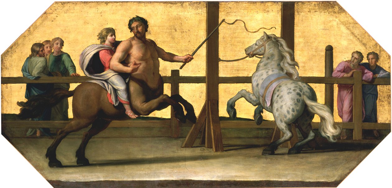 Achillova výchova: lekce jízdy na koni, 17. století od Jean Baptiste de Champaigne